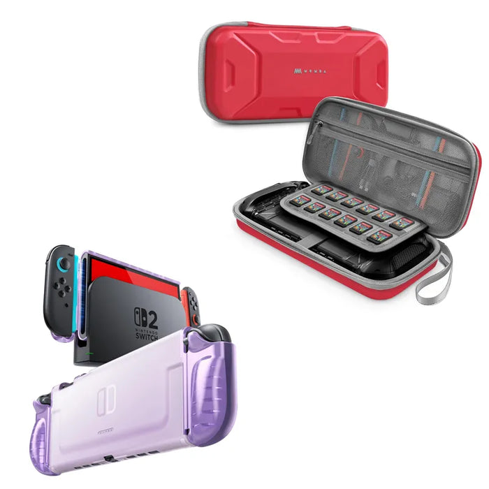 Bundle Sale - Nintendo Switch 2 Clear Case & Nintendo Switch 2 Plus Carrying Case | Mumba