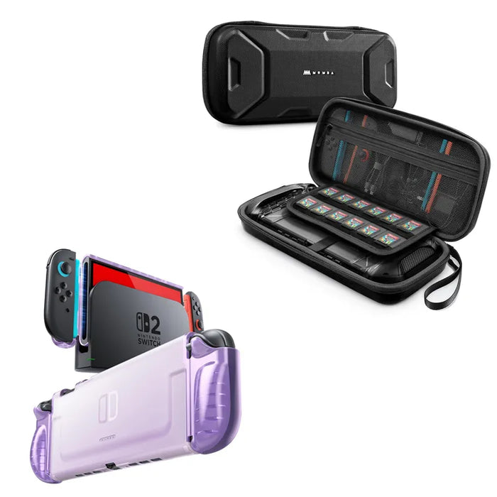 Bundle Sale - Nintendo Switch 2 Clear Case & Nintendo Switch 2 Plus Carrying Case | Mumba