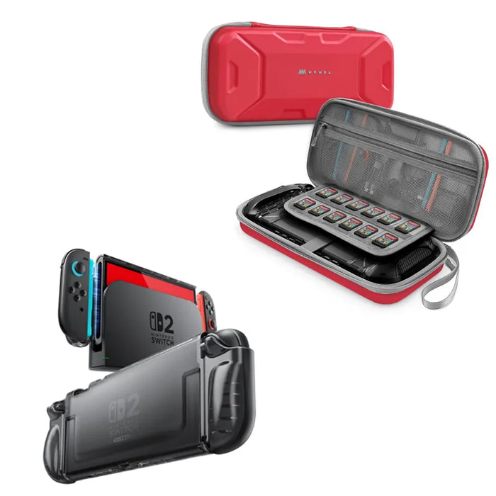 Bundle Sale - Nintendo Switch 2 Clear Case & Nintendo Switch 2 Plus Carrying Case | Mumba