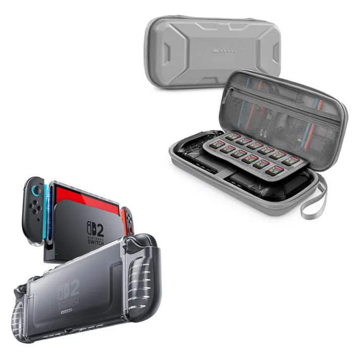 Bundle Sale - Nintendo Switch 2 Clear Case & Nintendo Switch 2 Plus Carrying Case | Mumba