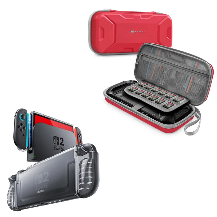 Bundle Sale - Nintendo Switch 2 Clear Case & Nintendo Switch 2 Plus Carrying Case | Mumba