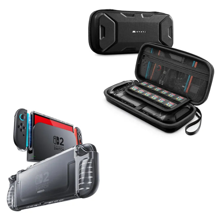 Bundle Sale - Nintendo Switch 2 Clear Case & Nintendo Switch 2 Plus Carrying Case | Mumba