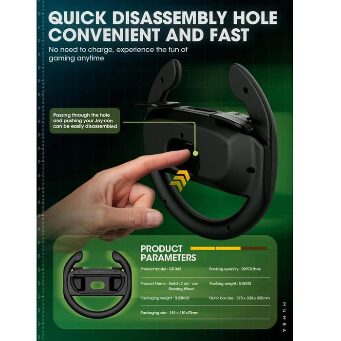 Drive Grip (2 Sets) for Nintendo Switch 2 - Mumba