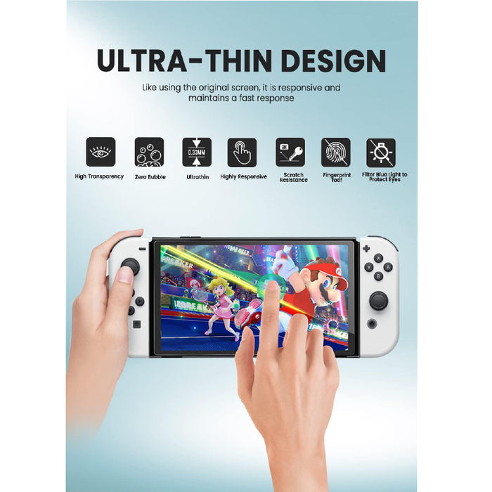 Mumba Tempered Glass Screen Protector for Switch OLED(3 Pack) - Mumba