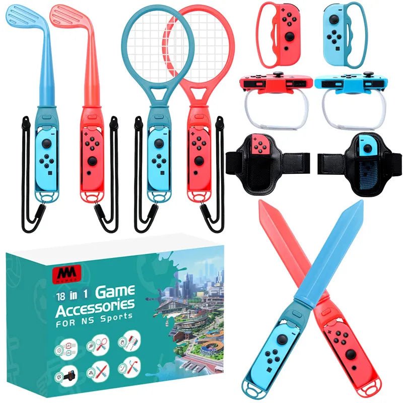 18-in-1 Bundle Nintendo Switch Sports Accessories – Golf, Tennis