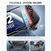 Mumba Blade Dark case for Nintendo Switch 2 with a hinged Joy-Con holder folded down and diagrams showing controller removal.
