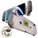 Front and rear views of the Mumba Blade Gamer case for Nintendo Switch 2, cream with a retro handheld-console print, with a Joy-Con release detail.