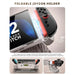 Mumba Blade Gamer case for Nintendo Switch 2 with a hinged Joy-Con holder folded down and diagrams showing controller removal.