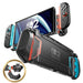 Front and rear views of the Mumba Blade Red case for Nintendo Switch 2, black with red and blue accents, with a Joy-Con release detail.