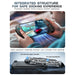 Mumba Blade Skidz case for Nintendo Switch 2 shown during handheld play, with an exploded diagram of the TPU grip frame and PC back panel.