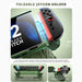Mumba Blade Urban case for Nintendo Switch 2 with a hinged Joy-Con holder folded down and diagrams showing controller removal.