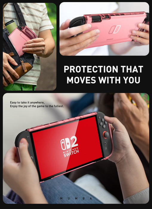 Mumba Clear Cases for Nintendo Switch 2(Pink/Purple) - Mumba
