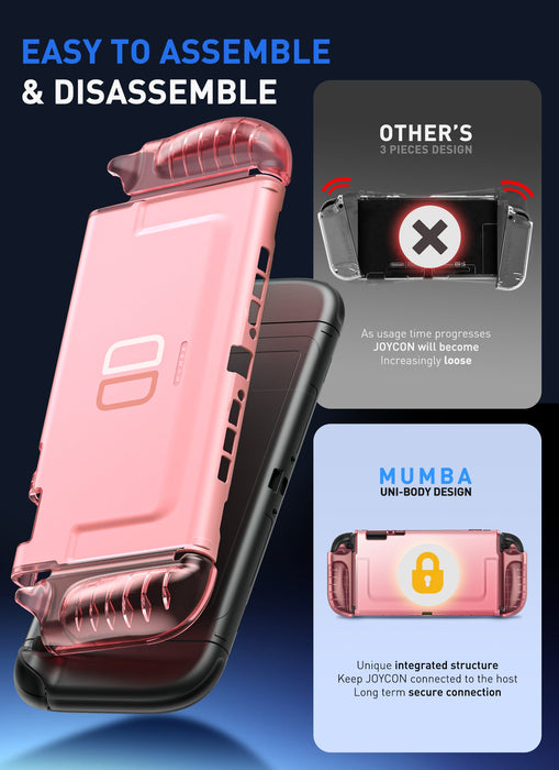 Mumba Clear Cases for Nintendo Switch 2(Pink/Purple) - Mumba