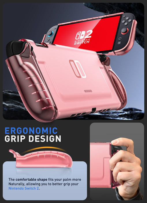 Mumba Clear Cases for Nintendo Switch 2(Pink/Purple) - Mumba