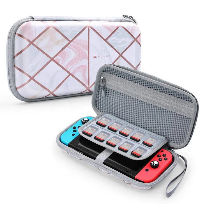 Mumba - Pink Marble Carrying Case for for Nintendo Switch & OLED - Mumba