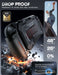 Drop-protection illustration of the Mumba Titan case for Nintendo Switch 2 in black, with a close-up of the raised Z-button edge.