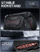 Mumba Titan case for Nintendo Switch 2 in black propped on its card-holder kickstand, with an inset showing five game card slots and two TF card slots.
