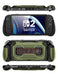 Front, rear, top and bottom views of the Mumba Titan case for Nintendo Switch 2 in Guldan olive green, showing its rear card holder and port openings.
