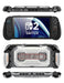 Front, rear, top and bottom views of the Mumba Titan case for Nintendo Switch 2 in silver, showing its rear card holder and port openings.