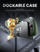 Docking infographic showing the Mumba Titan case for Nintendo Switch 2 in Urban green on a console in its dock beside a trophy graphic.