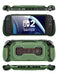 Front, rear, top and bottom views of the Mumba Titan case for Nintendo Switch 2 in Urban green, showing its rear card holder and port openings.