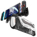 Front and rear views of the Mumba Titan case for Nintendo Switch 2 in white, showing Joy-Con removal and the rear card holder.