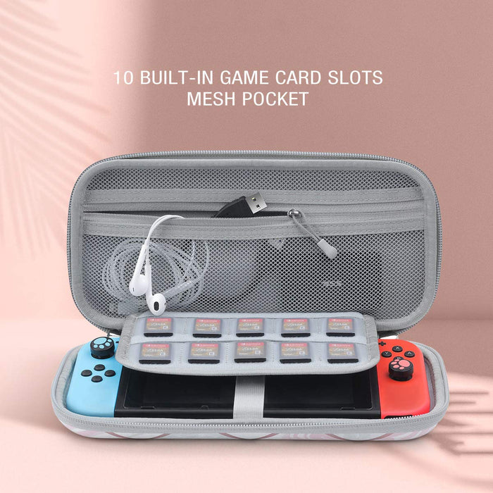 Mumba-Pink Marble Carrying Case for for Nintendo Switch & OLED - Mumba