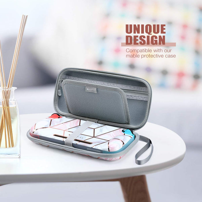 Mumba-Pink Marble Carrying Case for for Nintendo Switch & OLED - Mumba