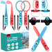 Mumba Switch Sports Accessories Bundle, 18 in 1 Family Accessories Kit for Nintendo Switch/Switch OLED Sports Games: Golf Clubs, Tennis Rackets, Sword Grips, Bowling Ball Grips, Wrist & Leg Straps - Mumba